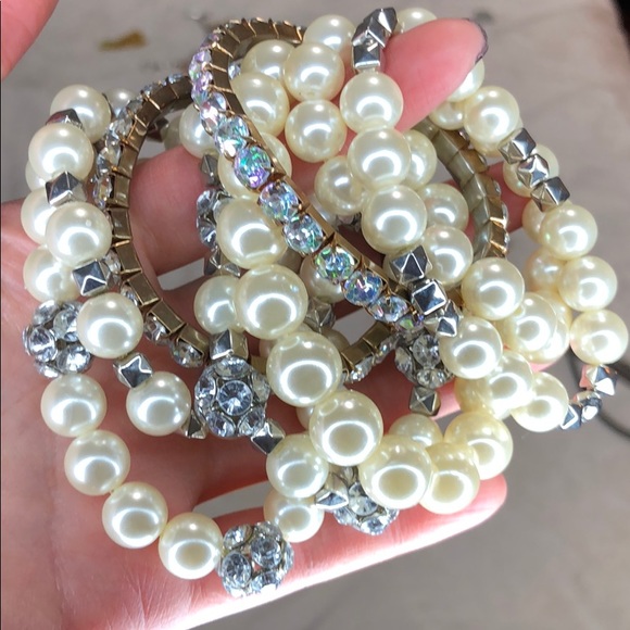 Pearl crystal daimond bracelet with mixing jewelry - Picture 8 of 8